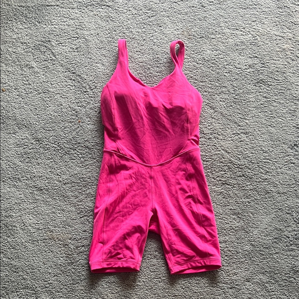 lululemon athletica Bright Pink One-Piece Active Romper